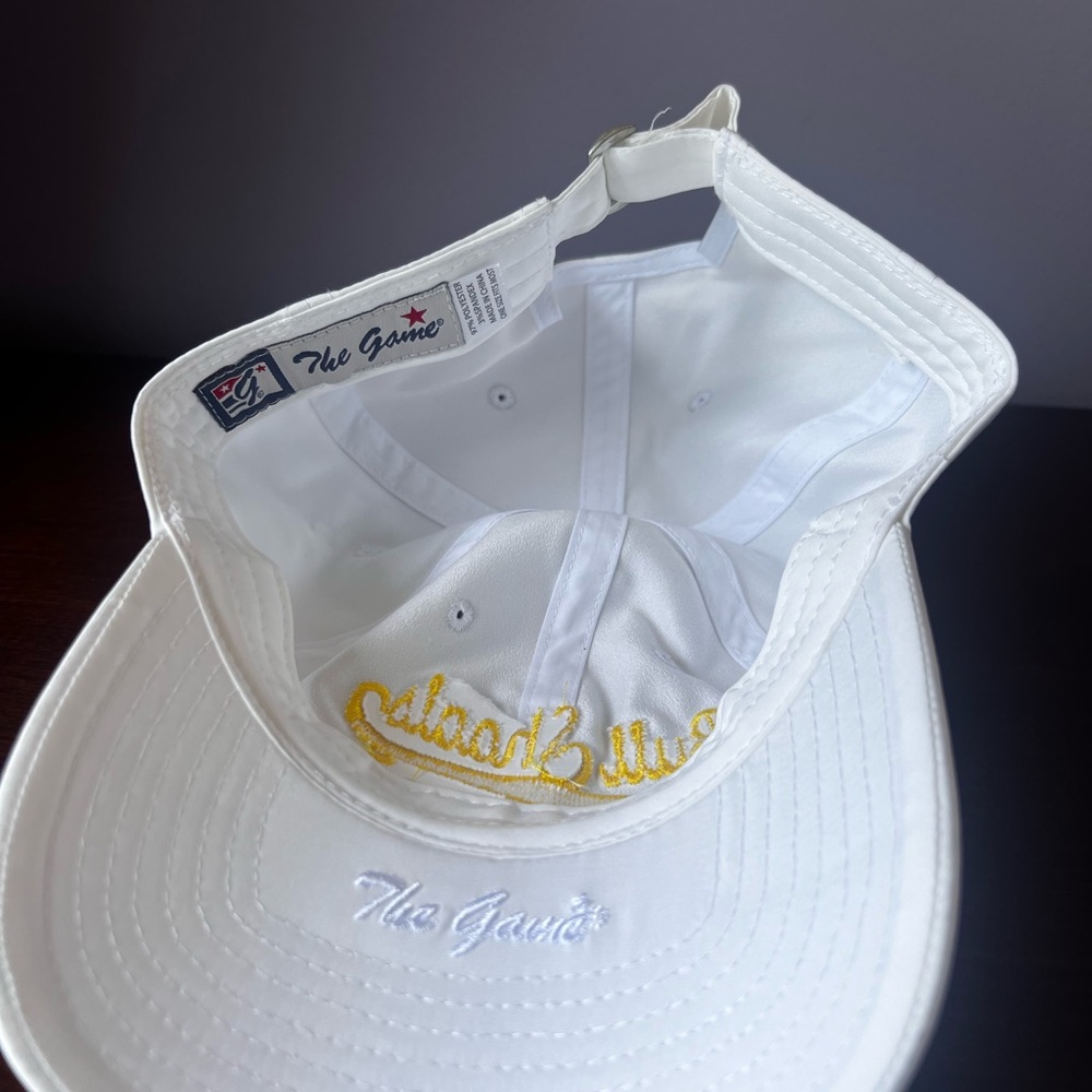 The Game Bull Shoals‎ Strapback Hat Cap with Yellow Embroidery White NWT - Picture 5 of 5